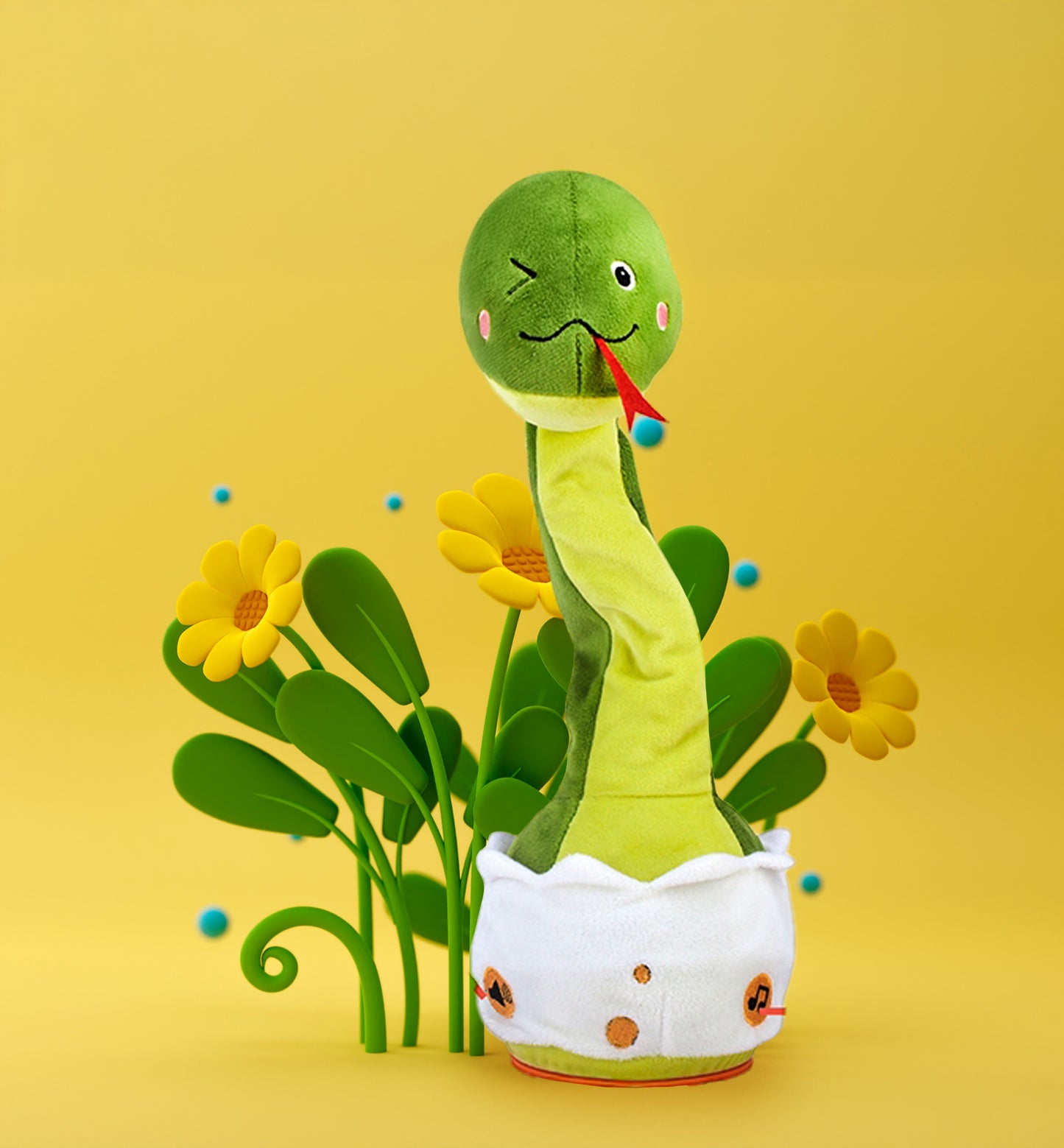 Interaktyvi muzikinė gyvatė iš kiaušinio