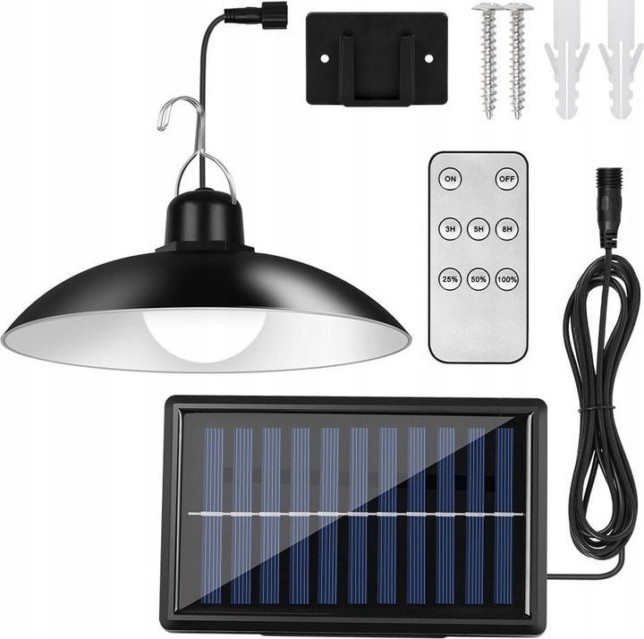 Saulės energija įkraunama pakabinama LED lempa