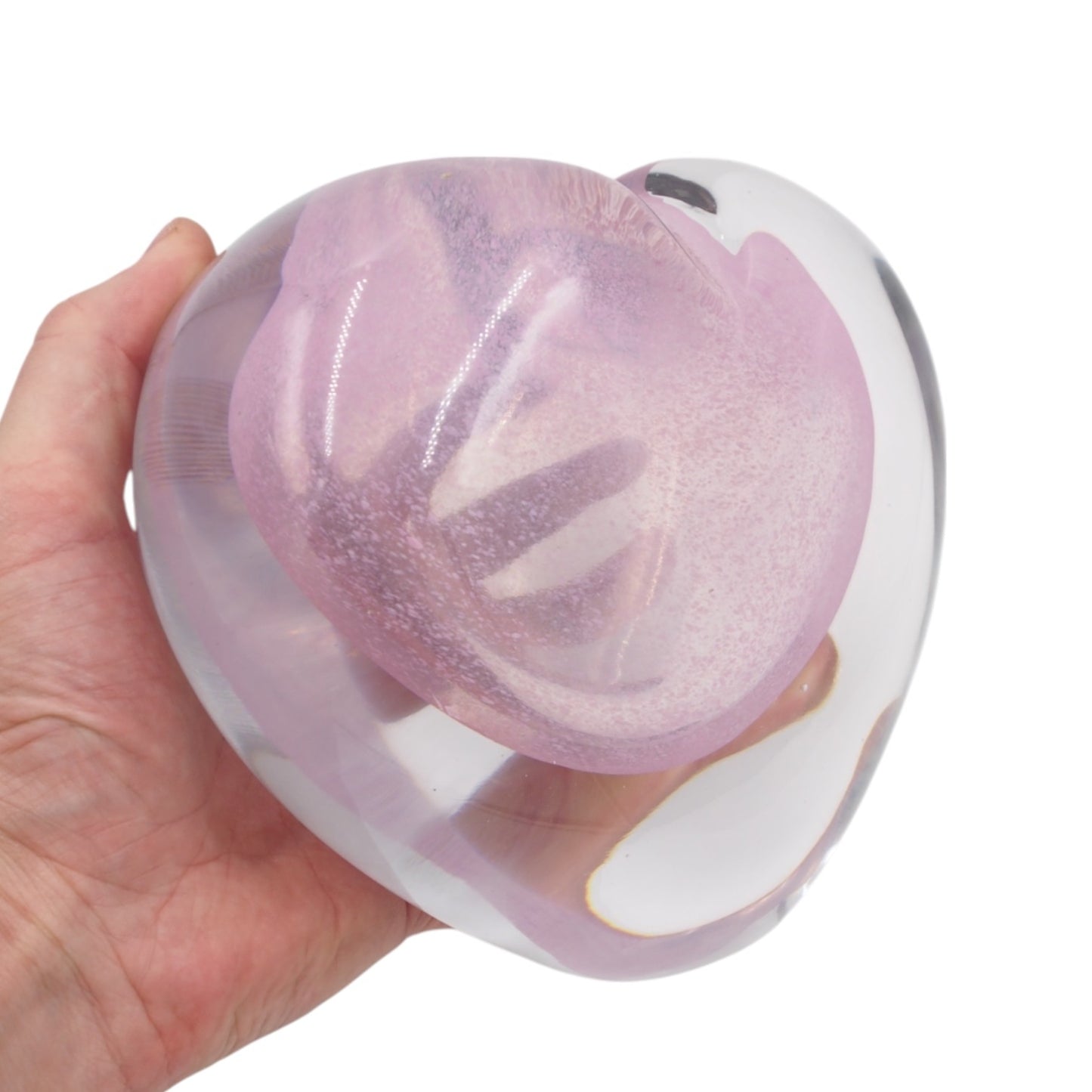 Stiklinė širdelės formos dekoracija/vaza – 18×11×14 cm