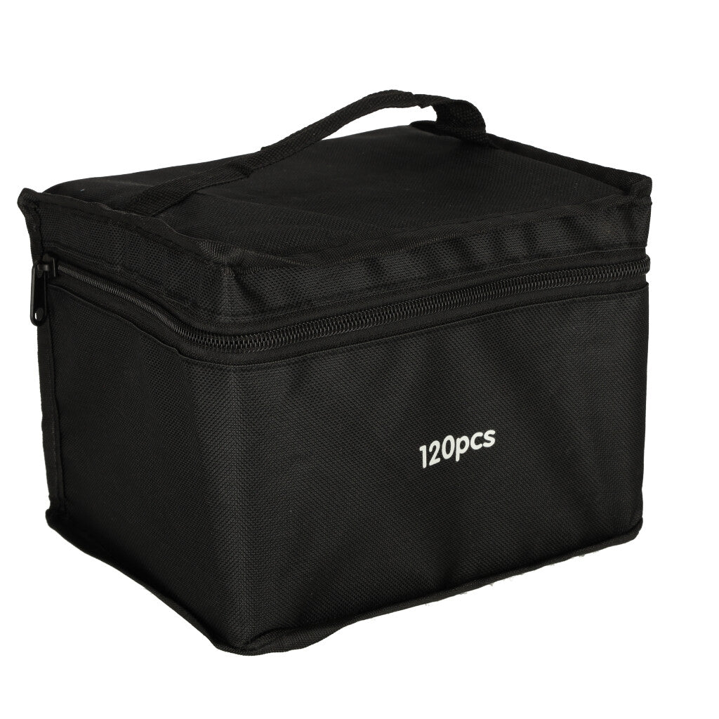 120 dvipusių markerių rinkinys su stovu ir dėklu