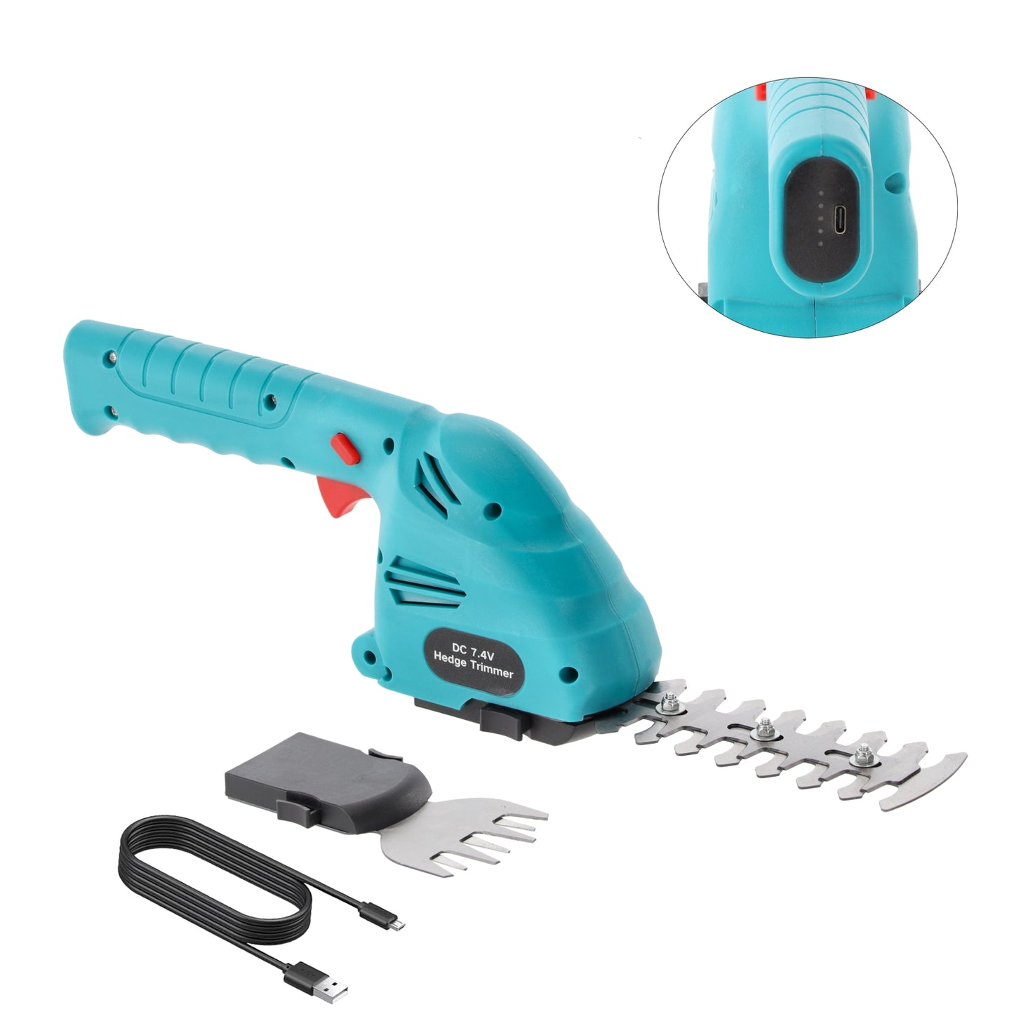 Akumuliatorinės sodo žirklės 2 in 1, 7,4 V