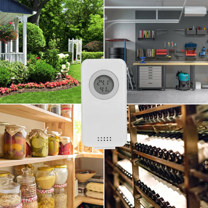 Elektroninė oro stotis - bevielė, su jutikliu, juoda