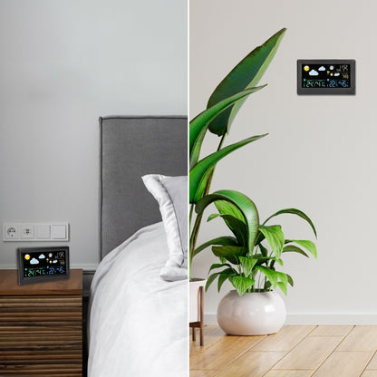 Elektroninė oro stotis - bevielė, su jutikliu, juoda