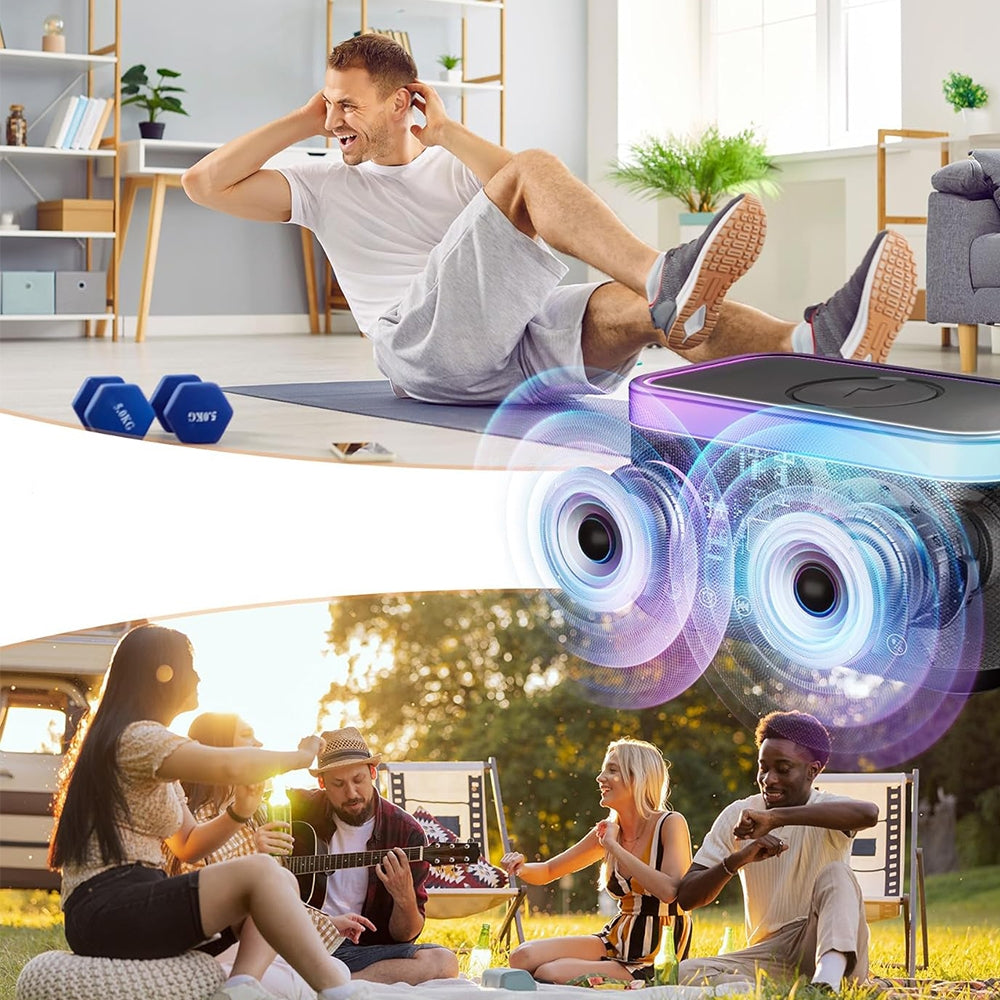 Garso kolonėlė + laikrodis + įkroviklis