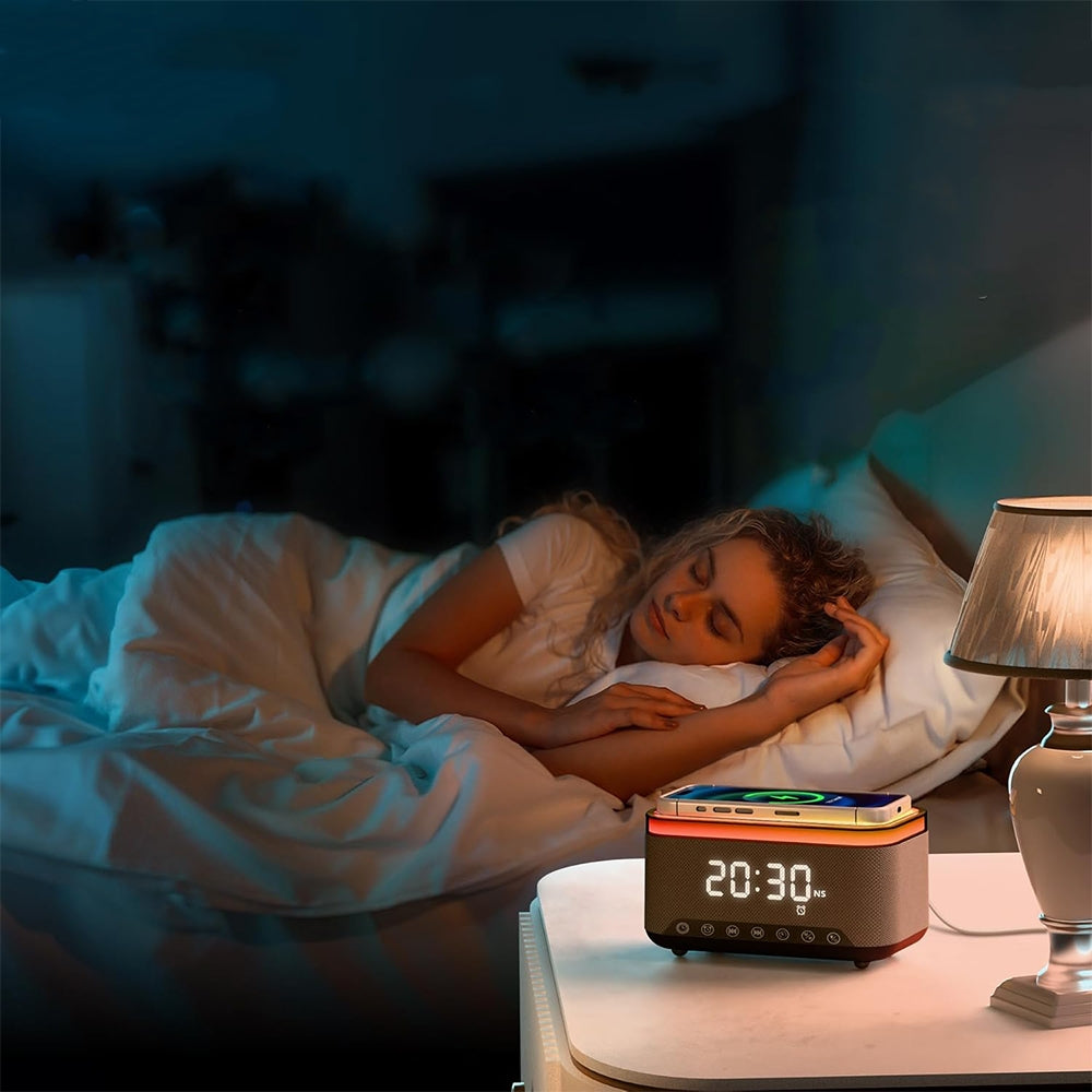 Garso kolonėlė + laikrodis + įkroviklis