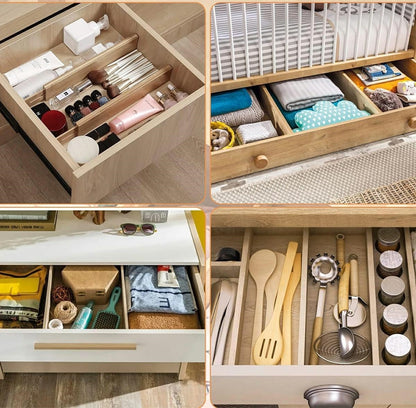 Išlankstomi stalčių organizatoriai 4 vnt