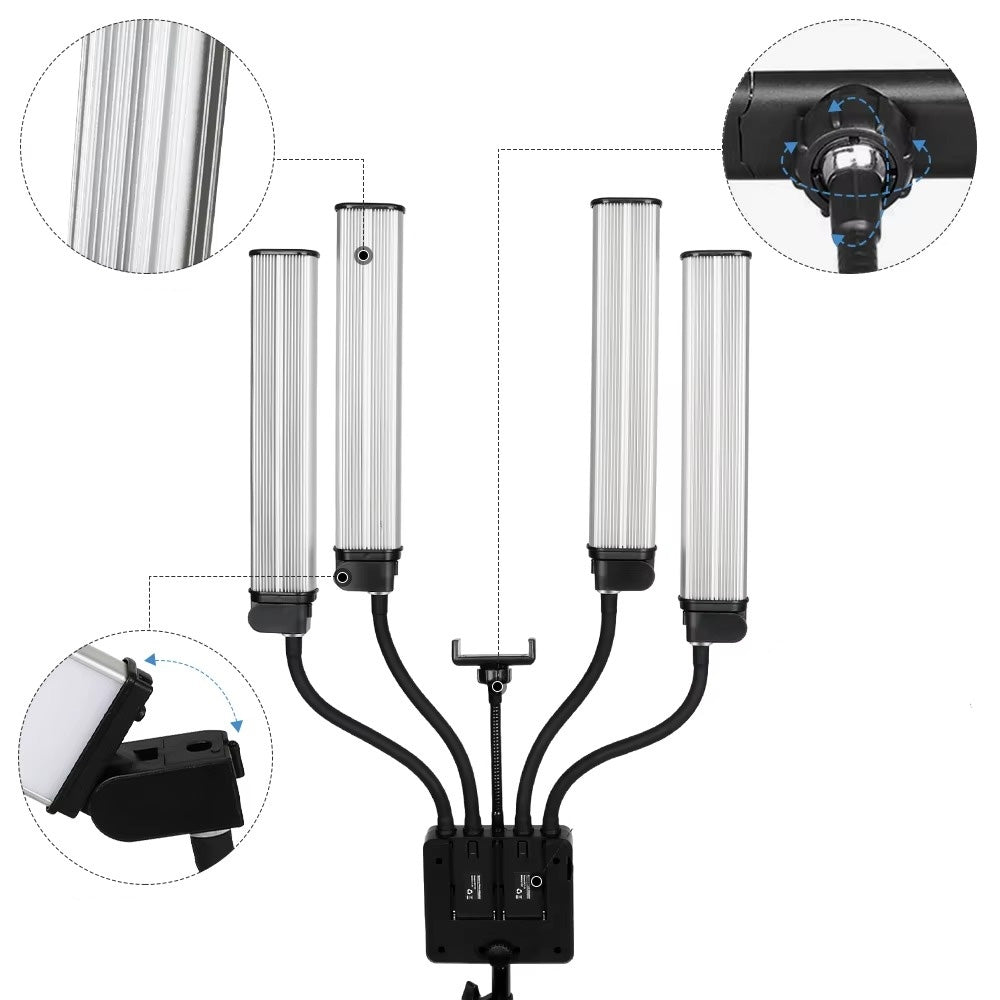 LED panelinės lempos su trikoju