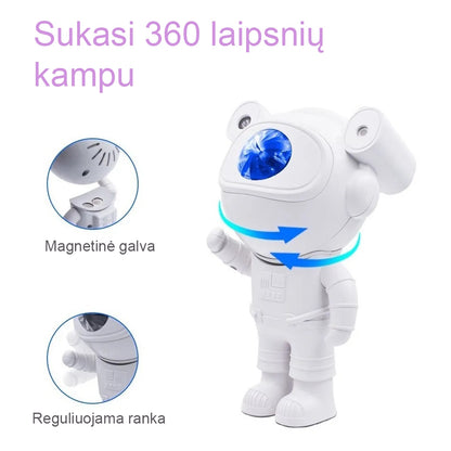 LED Projektorius su kolonėle ASTRONAUTAS