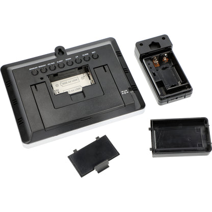 Meteorologinė stotis RCC – Elektroninė, bevielė, jutiklinė, juoda