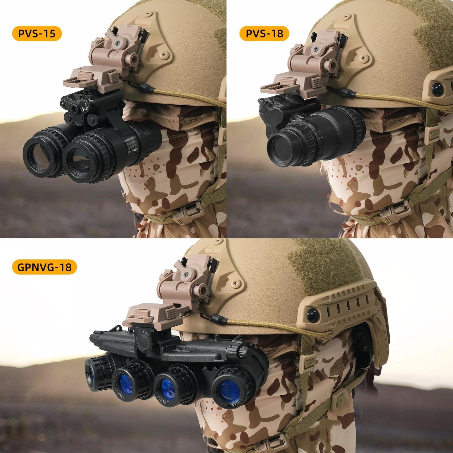 Naktinio matymo prietaisų laikiklis šalmui