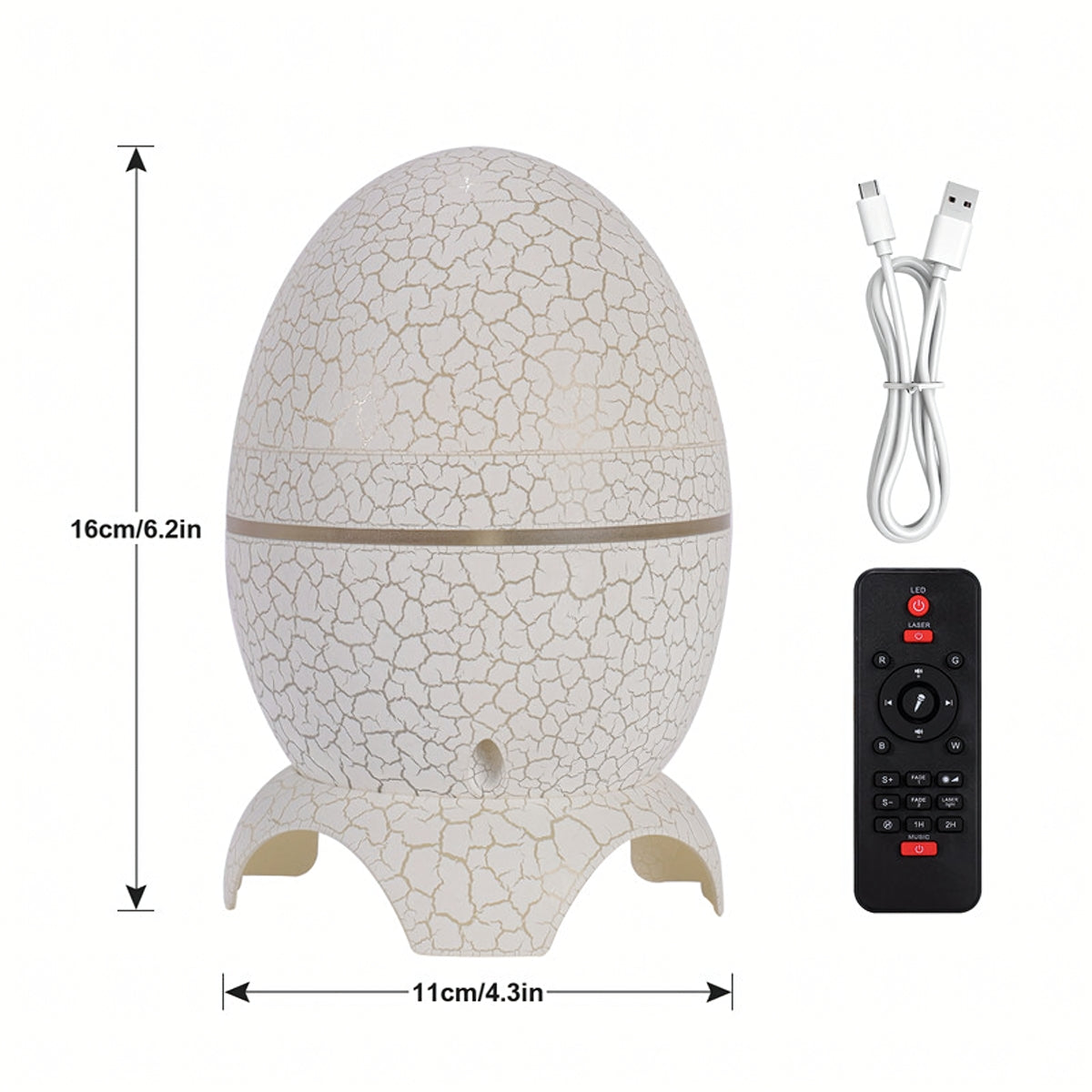 Projektorius Dinozauro Kiaušinio Formos su Garsiakalbiu