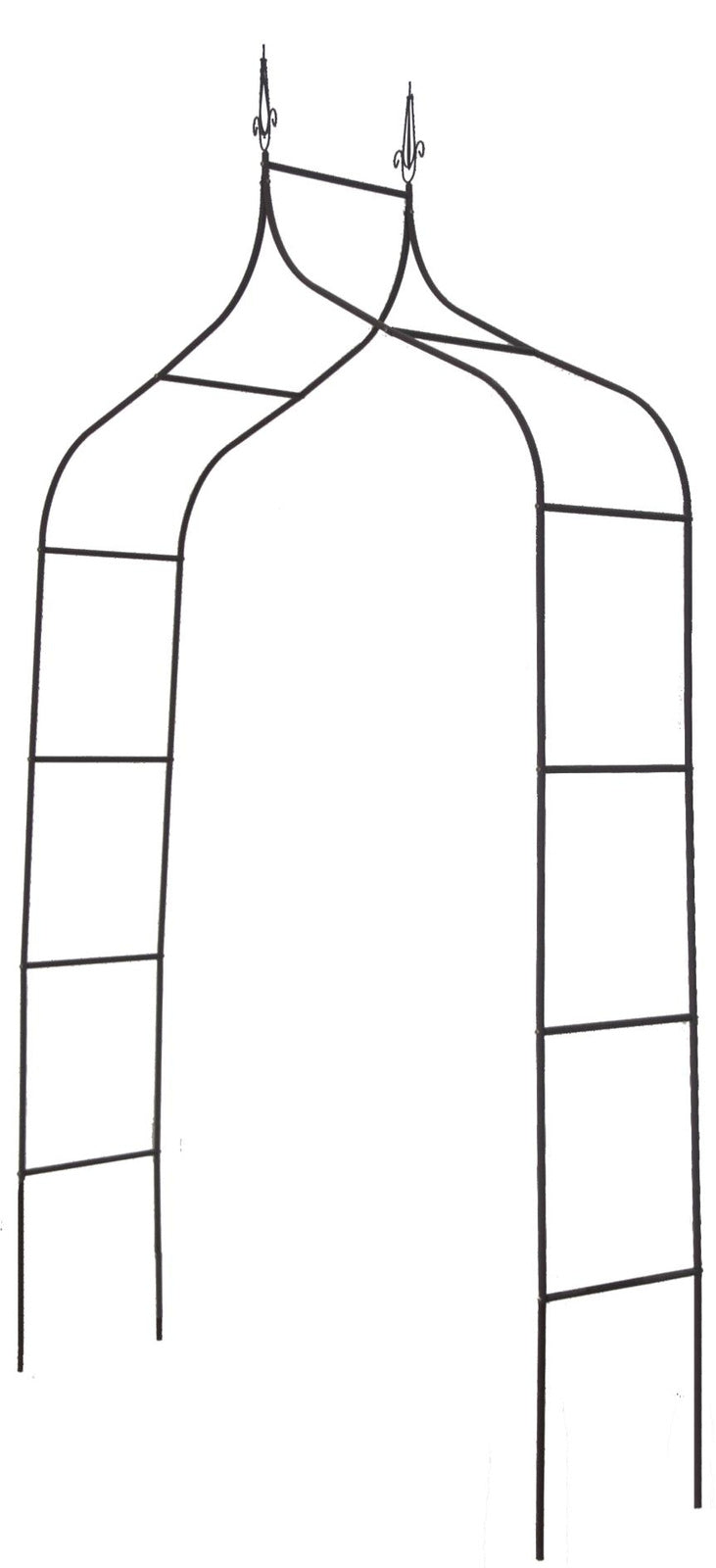 Sodo pergola augalams 150 × 37 × 240 cm, metalinė, juoda