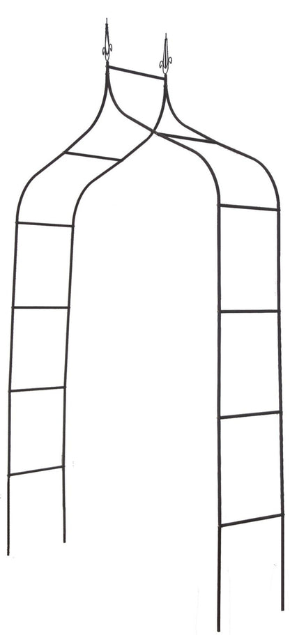 Sodo pergola augalams 150 × 37 × 240 cm, metalinė, juoda