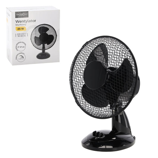 Stalinis ventiliatorius 25W, juodas