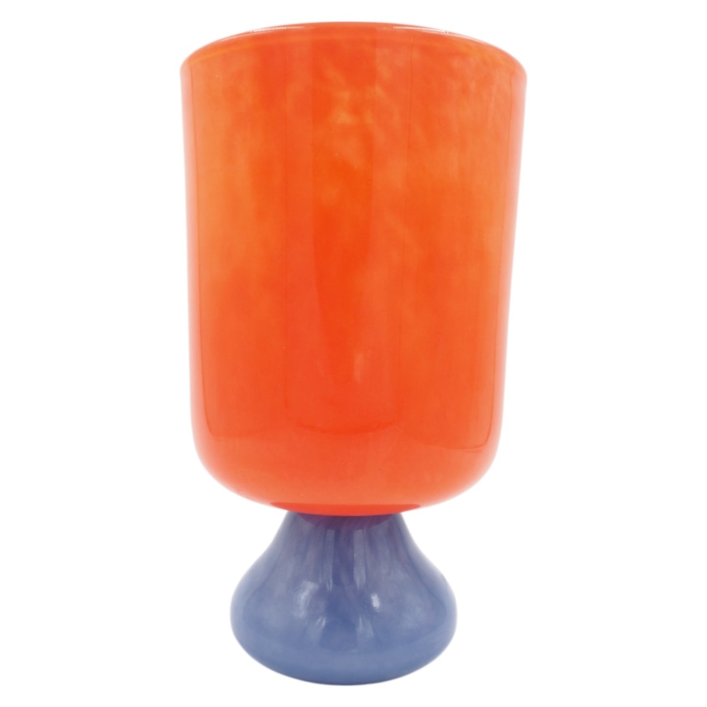 Stiklinė dekoratyvinė vaza su kojele, 16×16×29 cm