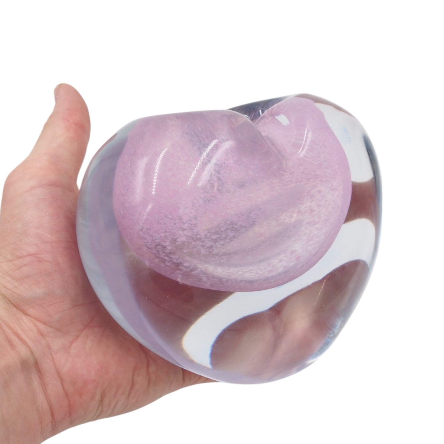 Stiklinė širdelės formos dekoracija/vaza – 15×8.5×11 cm