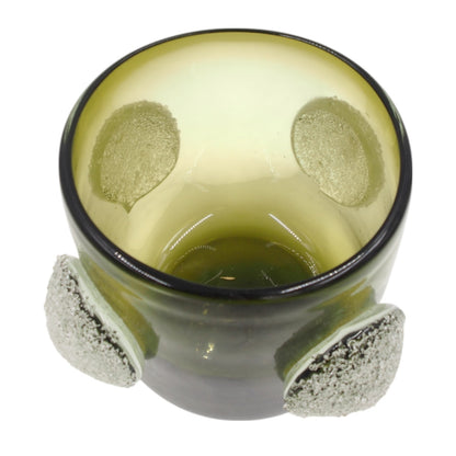 Stiklinė vaza su dekoratyviniais burbulais, 20×16 cm