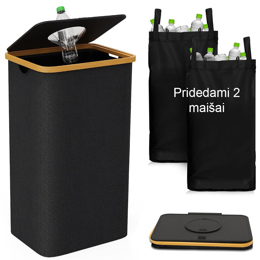 Taros rūšiavimo šiukšliadėžė (JUODA)