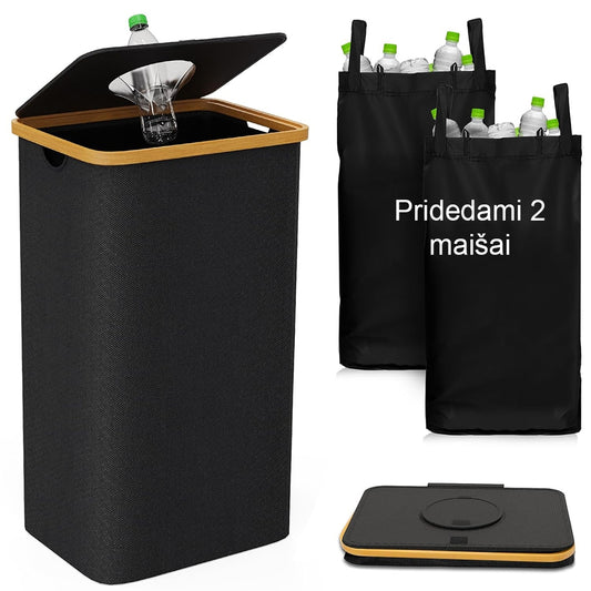 Taros rūšiavimo šiukšliadėžė (JUODA)