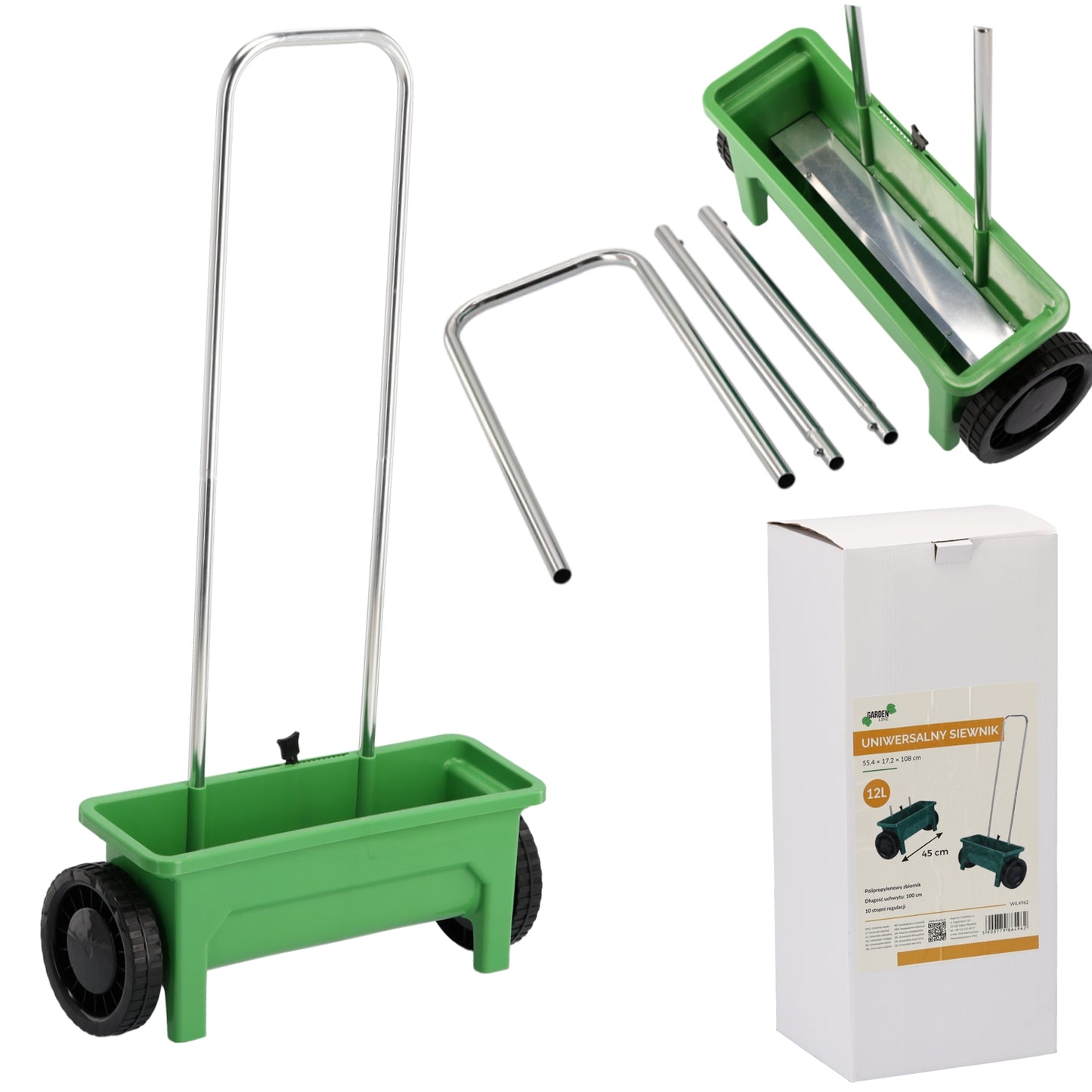 Universalus sėklų ir trąšų barstytuvas 12 L