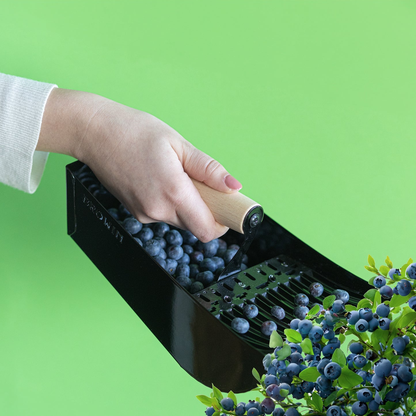 Uogų rinkimo įrankis Juodas