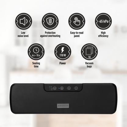 Vakuumavimo aparatas Juodas